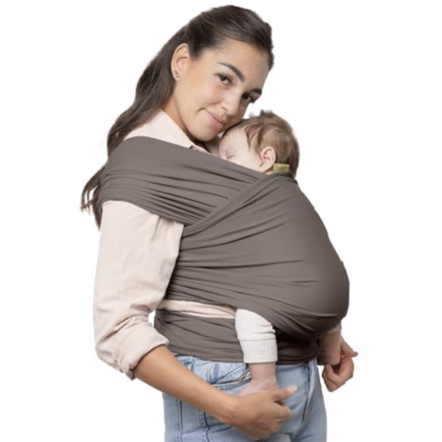 Boba Baby Wrap Carrier – Original Baby Sling Carrier for Newborns (7–35 lbs), Soft, Secure, Hands-Free & Ergonomic, Ideal for Comfortable Bonding, New Parents (Grey)